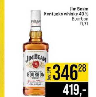Jim Beam Kentucky whisky 40% Bourbon 0,7l