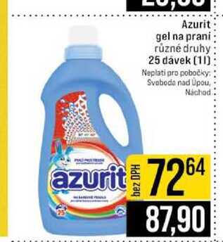 Azurit gel na prani různé druhy 25 dávek 1l