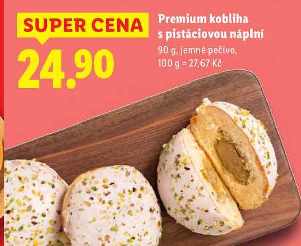 Premium kobliha s pistáciovou náplní, 90 g