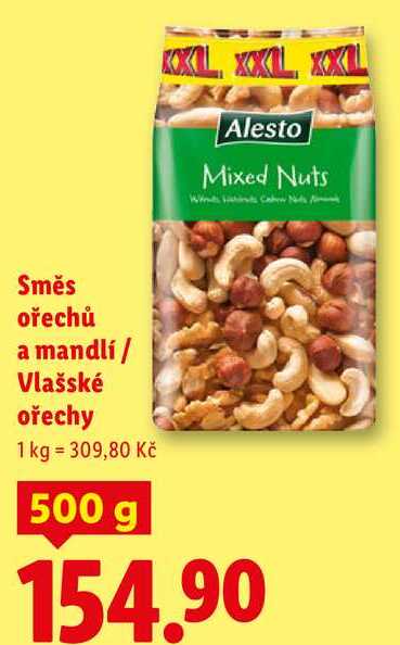 Směs ořechů a mandlí/Vlašské ořechy, 500 g