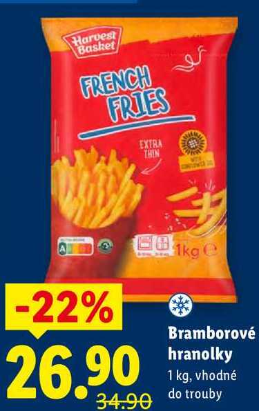 Bramborové hranolky, 1 kg