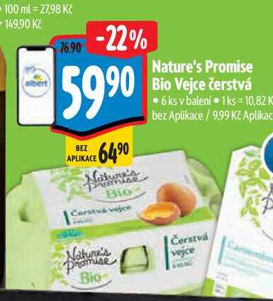  Nature's Promise Bio Vejce čerstvá  6 ks  