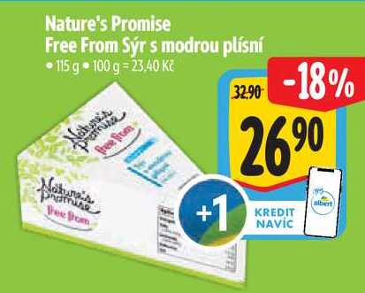 Nature's Promise Free From Sýr s modrou plísní 115 g   