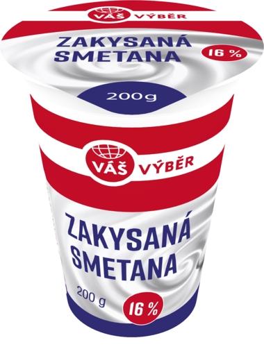 VÁŠ VÝBĚR Zakysaná smetana, 200 g