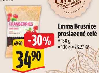 Emma Brusnice proslazené celé, 150 g 