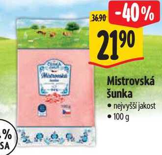 Mistrovská šunka, 100 g