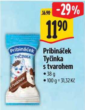 Pribináček Tyčinka s tvarohem, 38 g