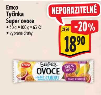 Emco Tyčinka Super ovoce, 30 g