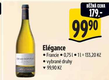 Elégance, 0,75 l