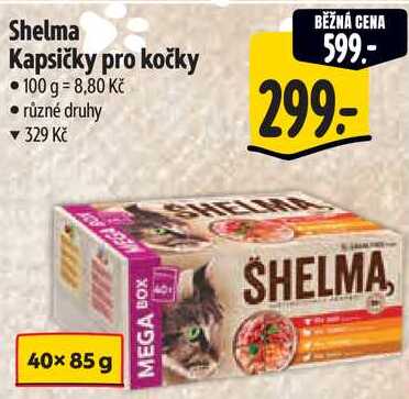 Shelma Kapsičky pro kočky, 40x 85 g