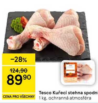Tesco Kuřecí stehna spodni, 1 kg 