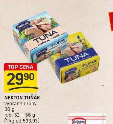 NEKTON TUŇÁK vybrané druhy 80 g p.p. 52-56 g 