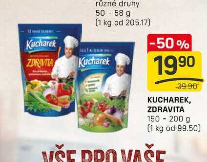 KUCHAREK, ZDRAVITA 150-200 g 