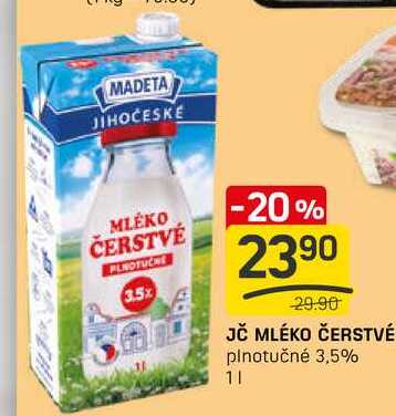 JČ MLÉKO ČERSTVÉ plnotučné 3,5% 11 