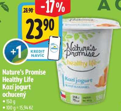 Nature's Promise Healthy Life Kozí jogurt ochucený, 150 g 