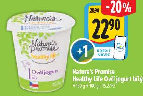 Nature's Promise albert Healthy Life Ovčí jogurt bílý, 150 g 