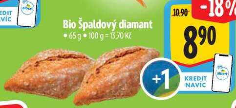 Bio Špaldový diamant, 65 g 