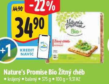 Nature's Promise Bio Žitný chéb, 375 g
