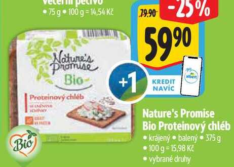 Nature's Promise Bio Proteinový chléb, 375 g