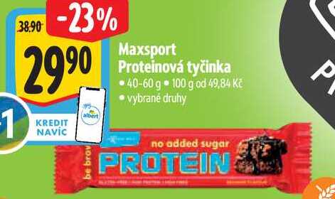 Maxsport Proteinová tyčinka, 40-60 g 