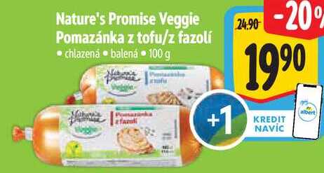 Nature's Promise Veggie Pomazánka z tofu/z fazolí, 100 g