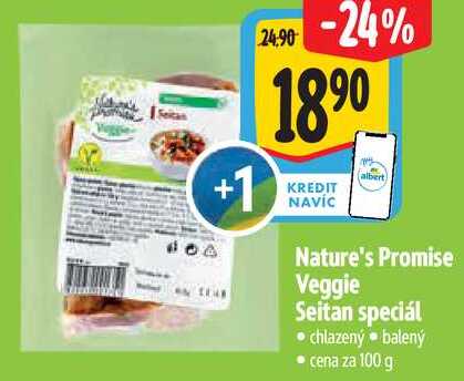 Nature's Promise Veggie Seitan speciál, cena za 100 g 