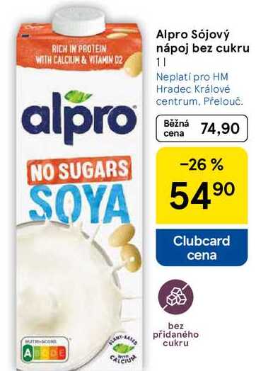Alpro Sójový nápoj bez cukru, 1 l 