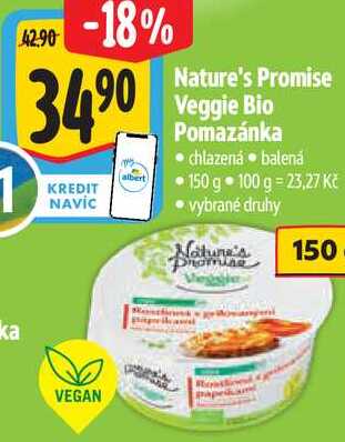 Nature's Promise Veggie Bio Pomazánka, 150 g