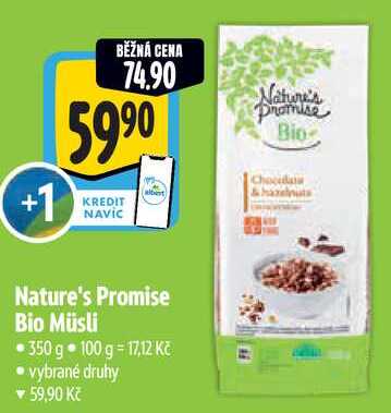 Nature's Promise Bio Müsli, 350 g 