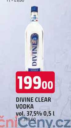 DIVINE CLEAR VODKA vol. 37,5% 0,5 L