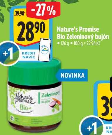 Nature's Promise Bio Zeleninový bujón, 126 g