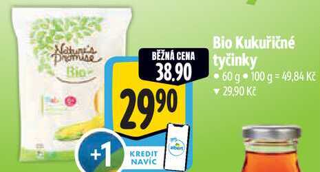 Bio Kukuřičné tyčinky, 60 g 