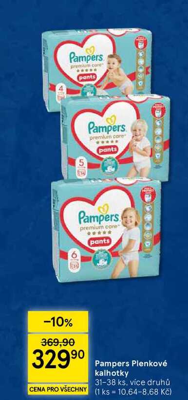 Pampers Plenkové kalhotky, 31-38 ks 