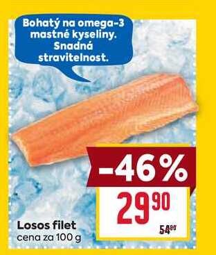 Losos filet cena za 100 g