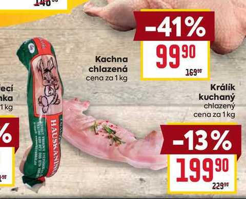 Králík kuchaný chlazený cena za 1kg