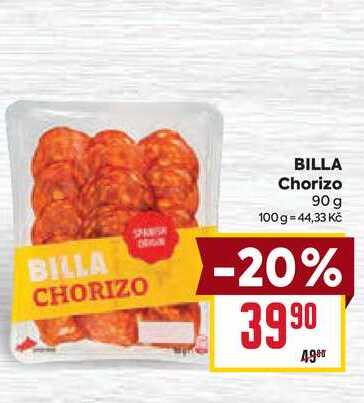 BILLA Chorizo 90 g 