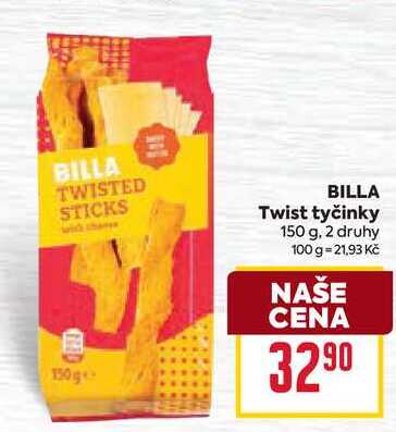BILLA Twist tyčinky 150 g
