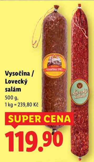 Vysočina/Lovecký salám, 500 g