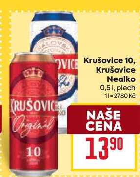 Krušovice 10 0,5l, plech