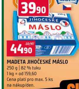 MADETA JIHOČESKÉ MÁSLO 250 g 82% tuku 