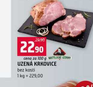 UZENÁ KRKOVICE bez kosti 1 kg 100g