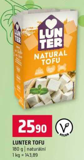 LUNTER TOFU 180 g naturální 