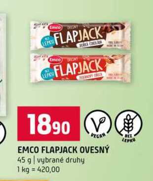 EMCO FLAPJACK OVESNÝ 45 g vybrané druhy 