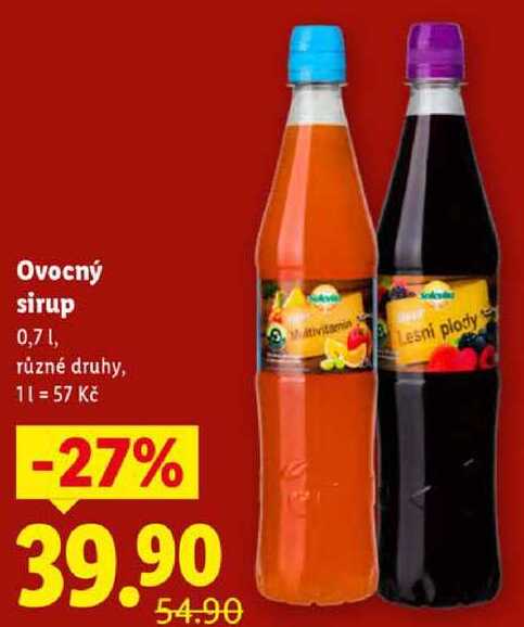 Ovocný sirup, 0,7 l