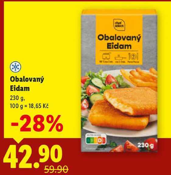 Obalovaný Eidam, 230 g