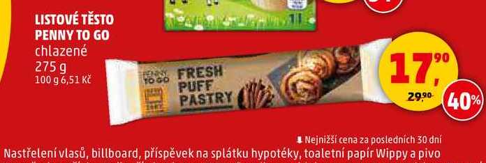 LISTOVÉ TĚSTO PENNY TO GO, 275 g