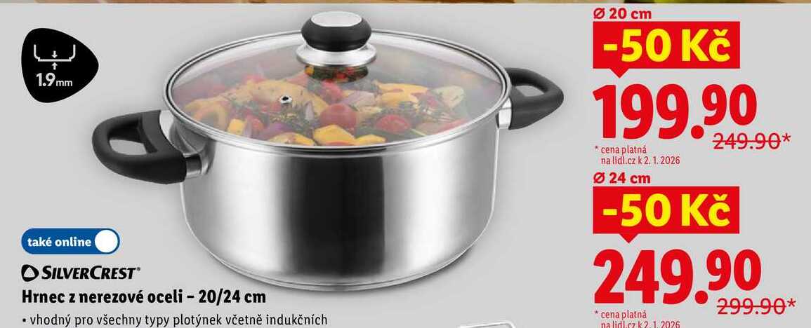 Hrnec z nerezové oceli - 20/24 cm 