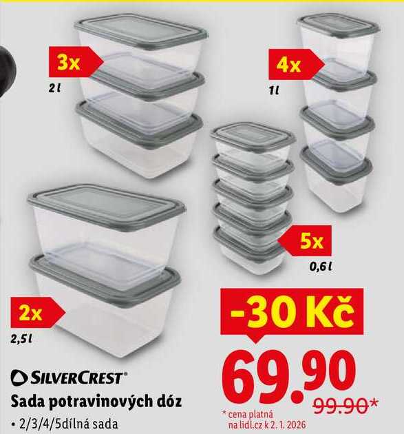 Sada potravinových dóz 