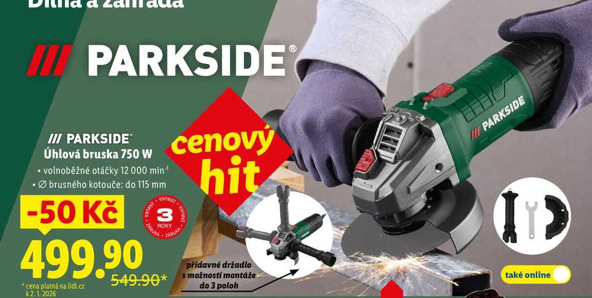 Úhlová bruska 750 W 