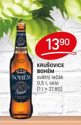 Krušovice Bohém světlý ležák 0,5l